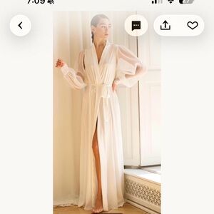 Etsy Sheer White Bridal Robe